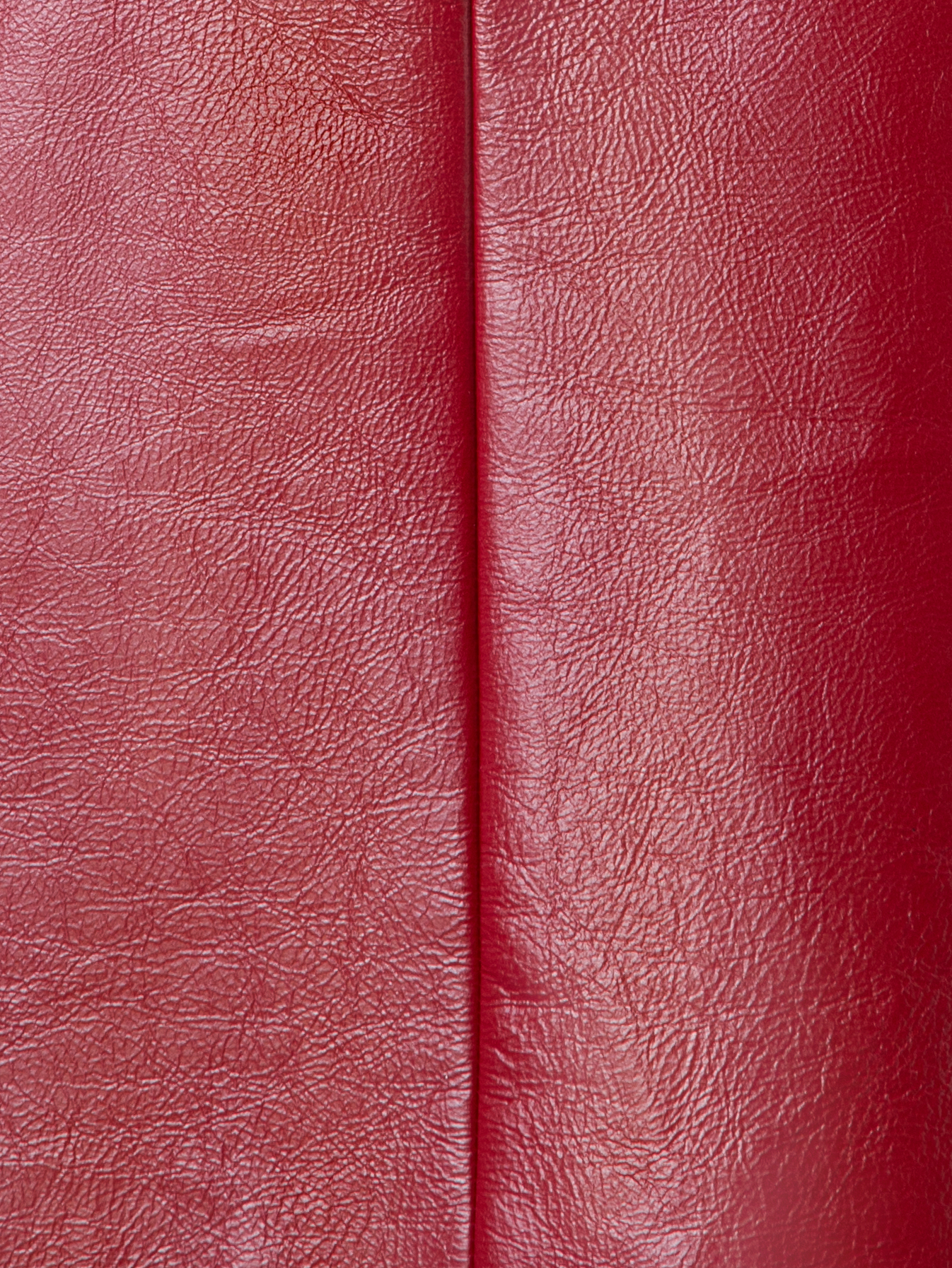 Designer Kurzer Rock aus lackiertem Leder - Rot