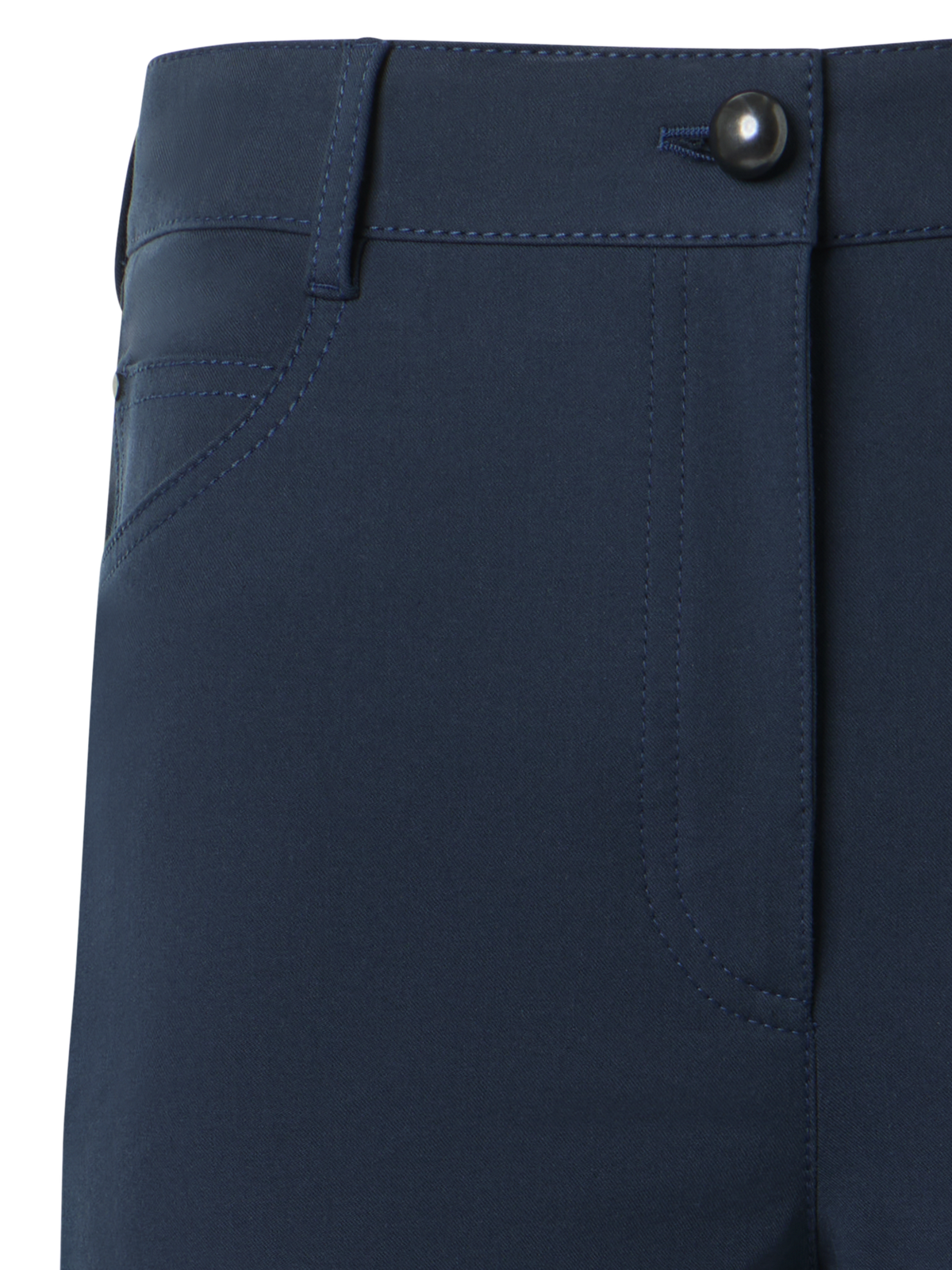 Designer Cali Cropped-Bootcut-Hose aus Baumwoll-Bi-Stretch - Dunkelblau