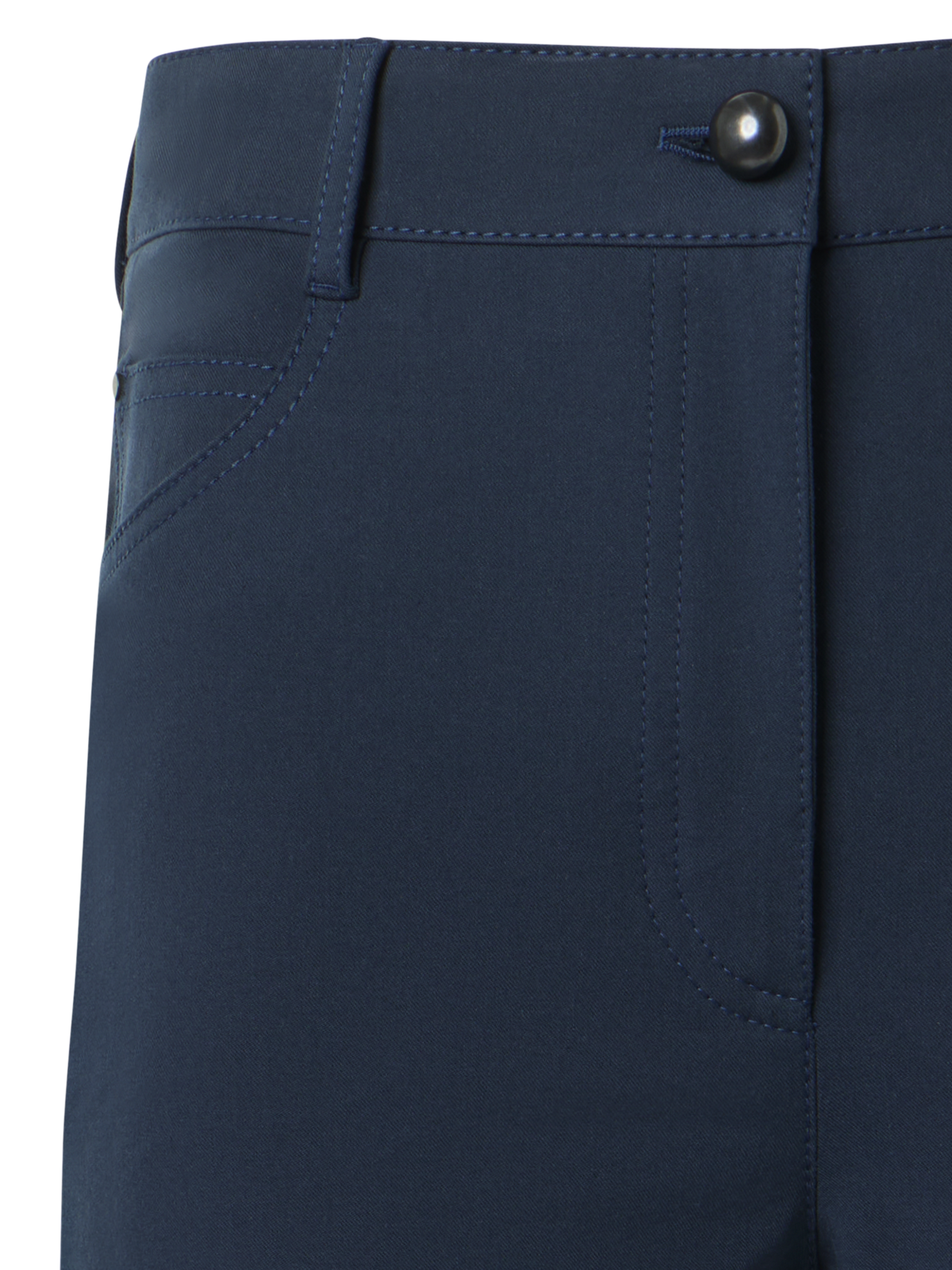 Designer Cali Cropped-Bootcut-Hose aus Baumwoll-Bi-Stretch - Dunkelblau