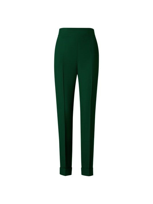 Designer Tapered Hose aus Crêpe - Grün