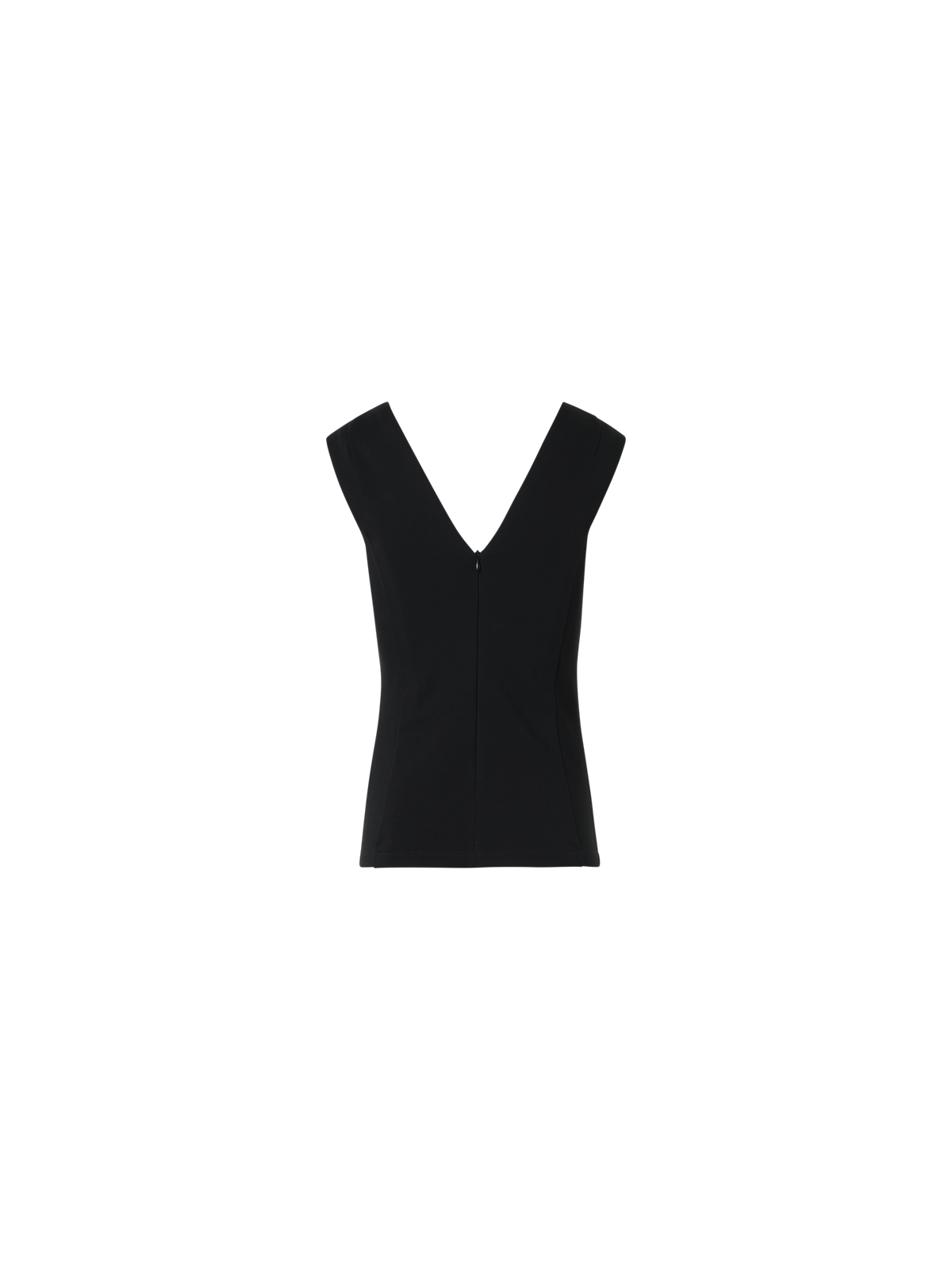 Designer Top mit V-Ausschnitt aus charakteristischem Jersey - Schwarz