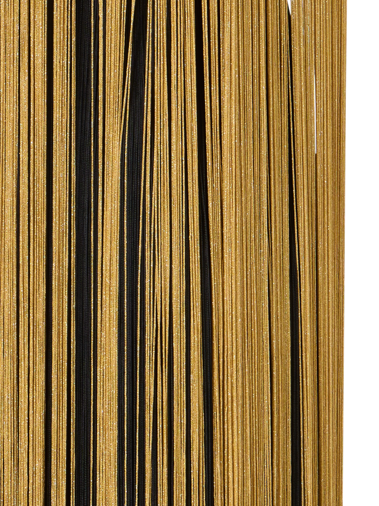 Designer Robe aus Seide mit Oro Lienzo Maxi-Fransen - Schwarz - Bunt - Gold