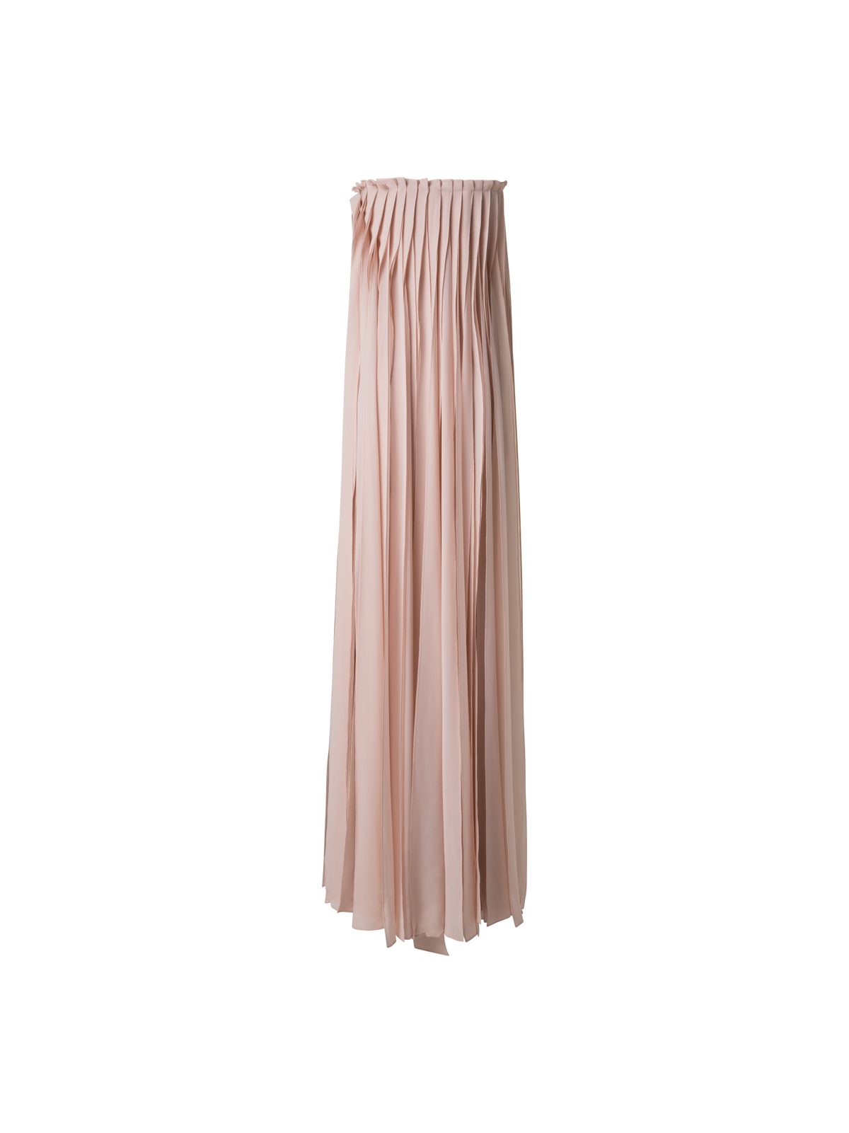 Designer Langes Seiden-Abendkleid mit Korsage - Beige