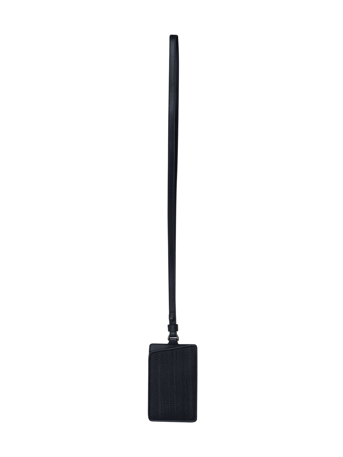 Designer Gepäck-Tag aus Rosshaar und Leder - Schwarz