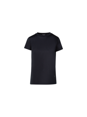 Designer T-Shirt aus Baumwoll-Jersey - Schwarz