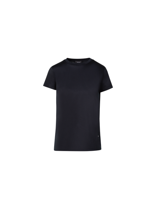 Designer T-Shirt aus Baumwoll-Jersey - Schwarz