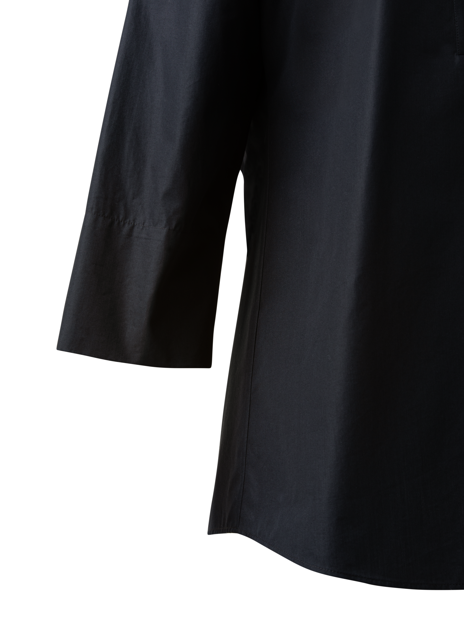Designer Oversize Bluse aus Baumwolle - Schwarz