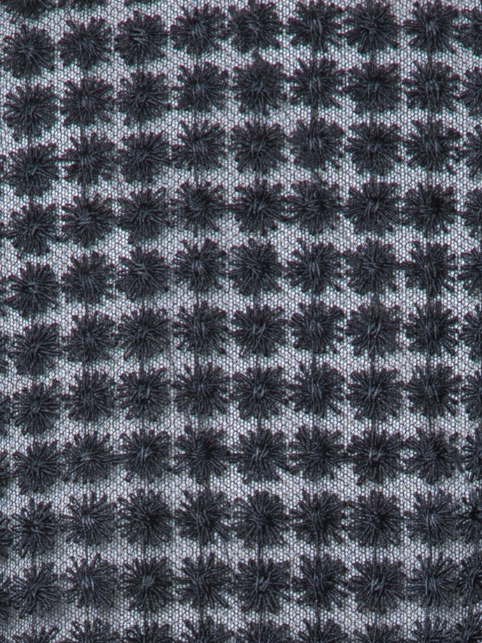 Designer Bomberjacke mit Blumen-Stickerei - Schwarz