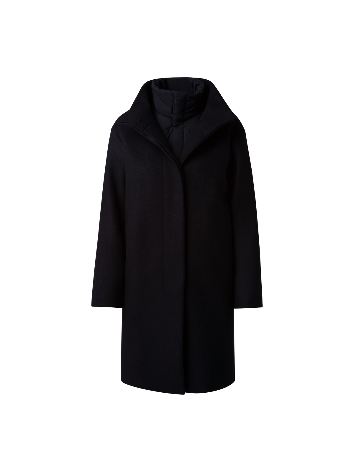 Designer Langer 3-in-1 Mantel - Dunkelblau - Blau