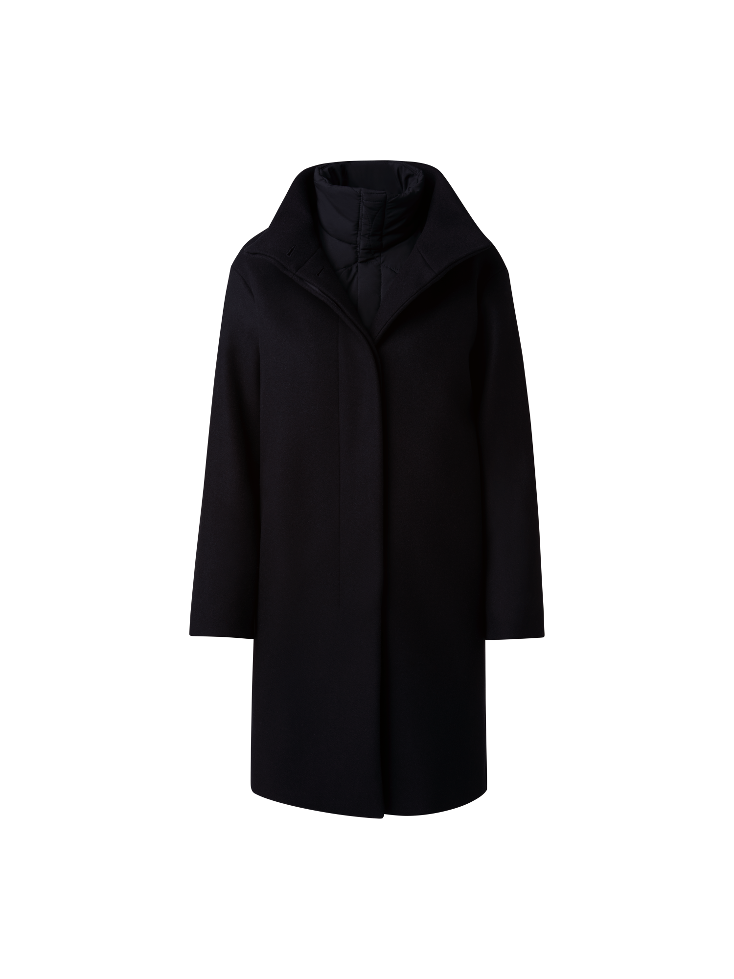 Designer Langer 3-in-1 Mantel - Dunkelblau - Blau