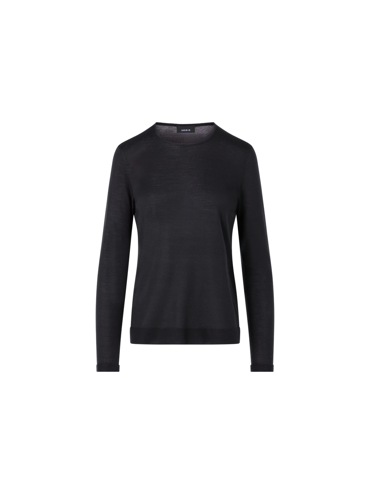 Designer Nahtloser Rundhals-Pullover aus Kaschmirseide - Grau