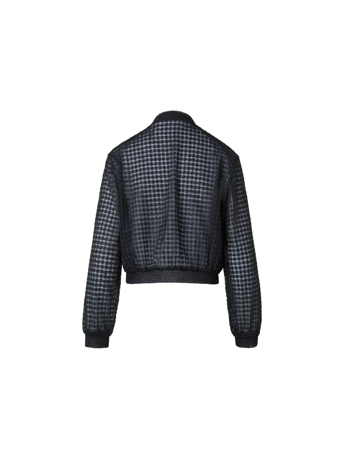 Designer Bomberjacke mit Blumen-Stickerei - Schwarz