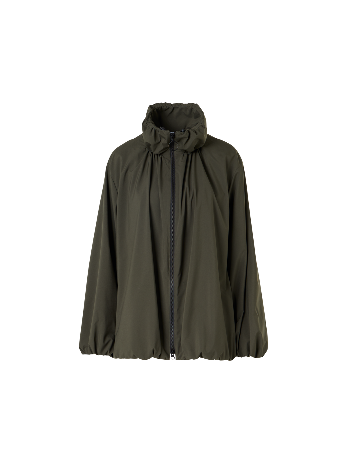 Designer Kurzparka aus wasserabweisendem Parachute-Taft - Grün