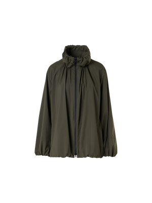 Designer Kurzparka aus wasserabweisendem Parachute-Taft - Grün