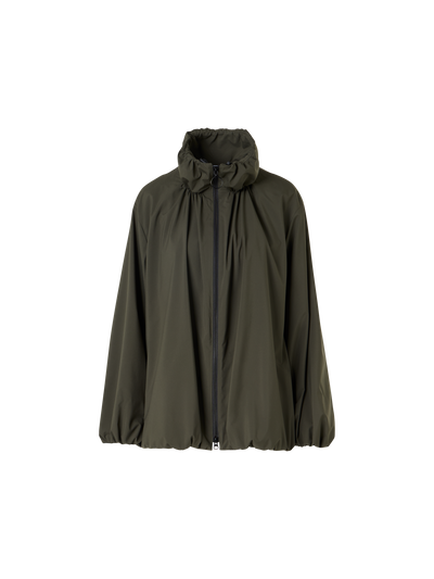 Designer Kurzparka aus wasserabweisendem Parachute-Taft - Grün