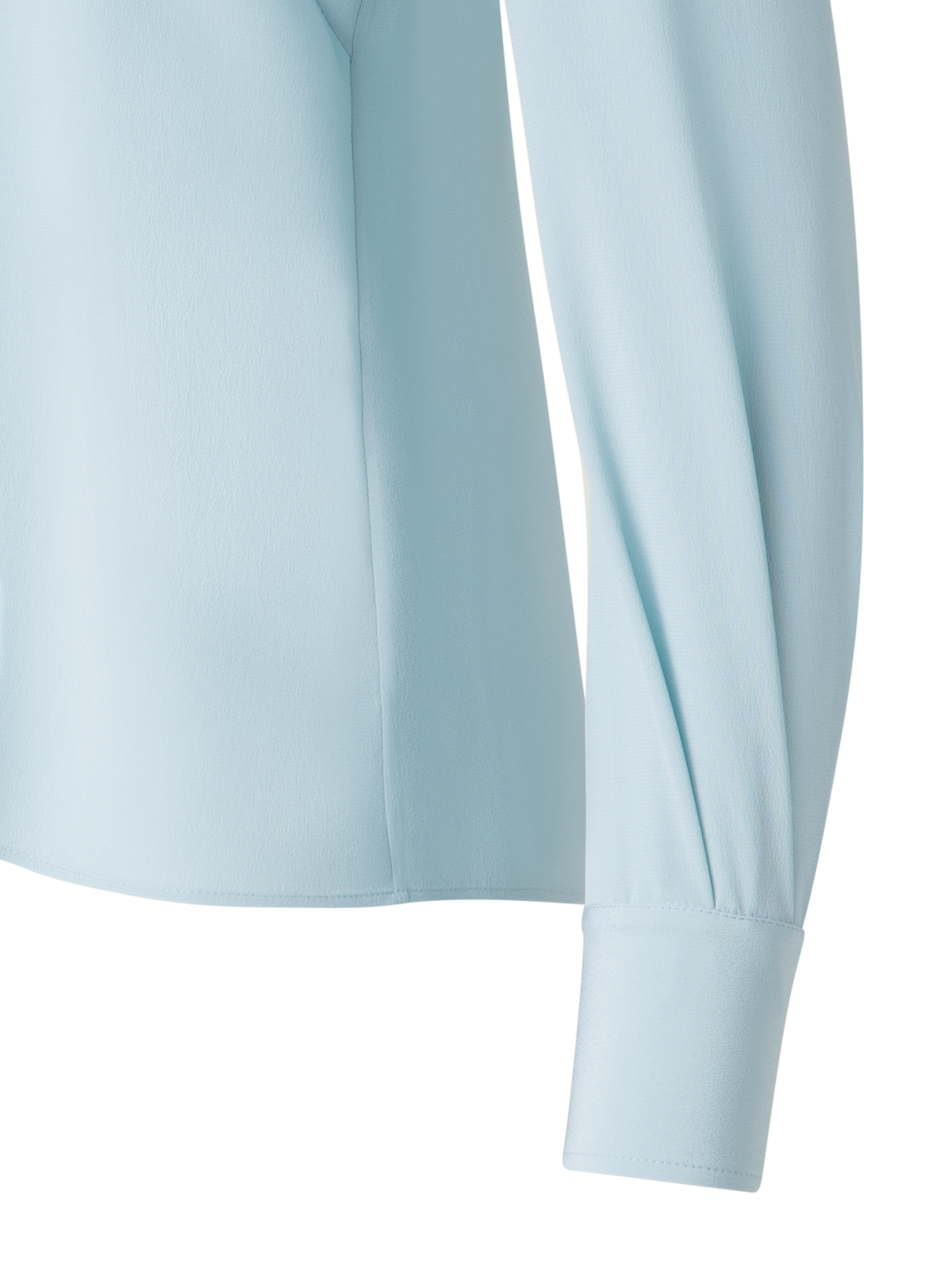 Designer Taillierte Seidenbluse - Blau