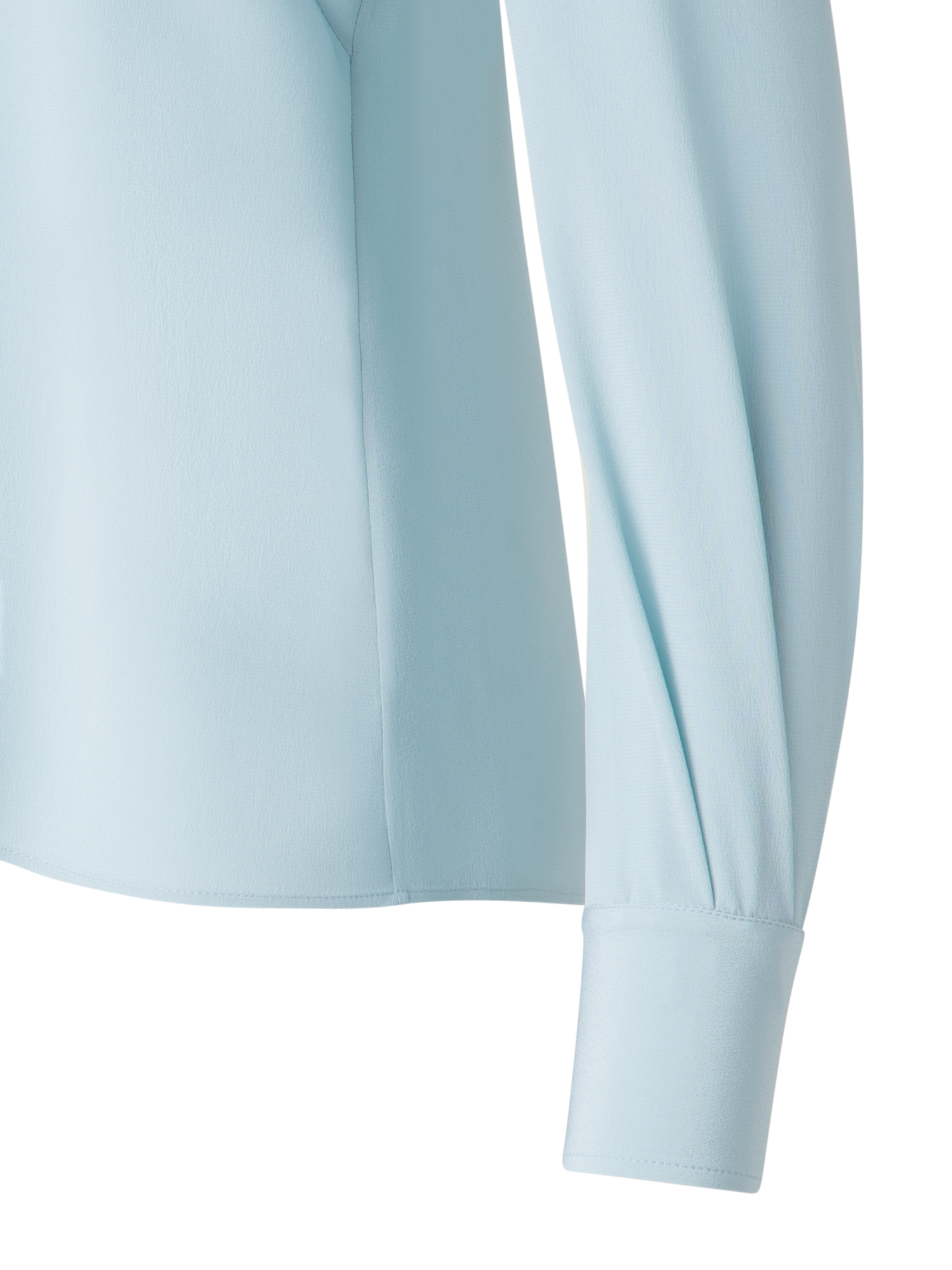 Designer Taillierte Seidenbluse - Blau