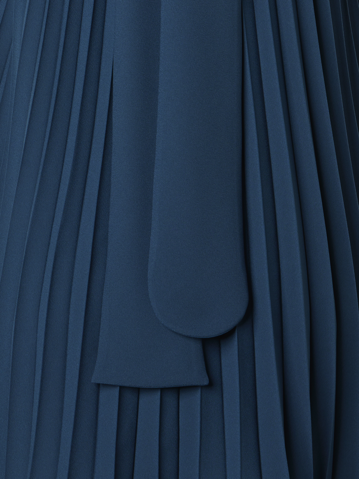 Designer Plissee-Neckholder-Minikleid in A-Linie - Dunkelblau