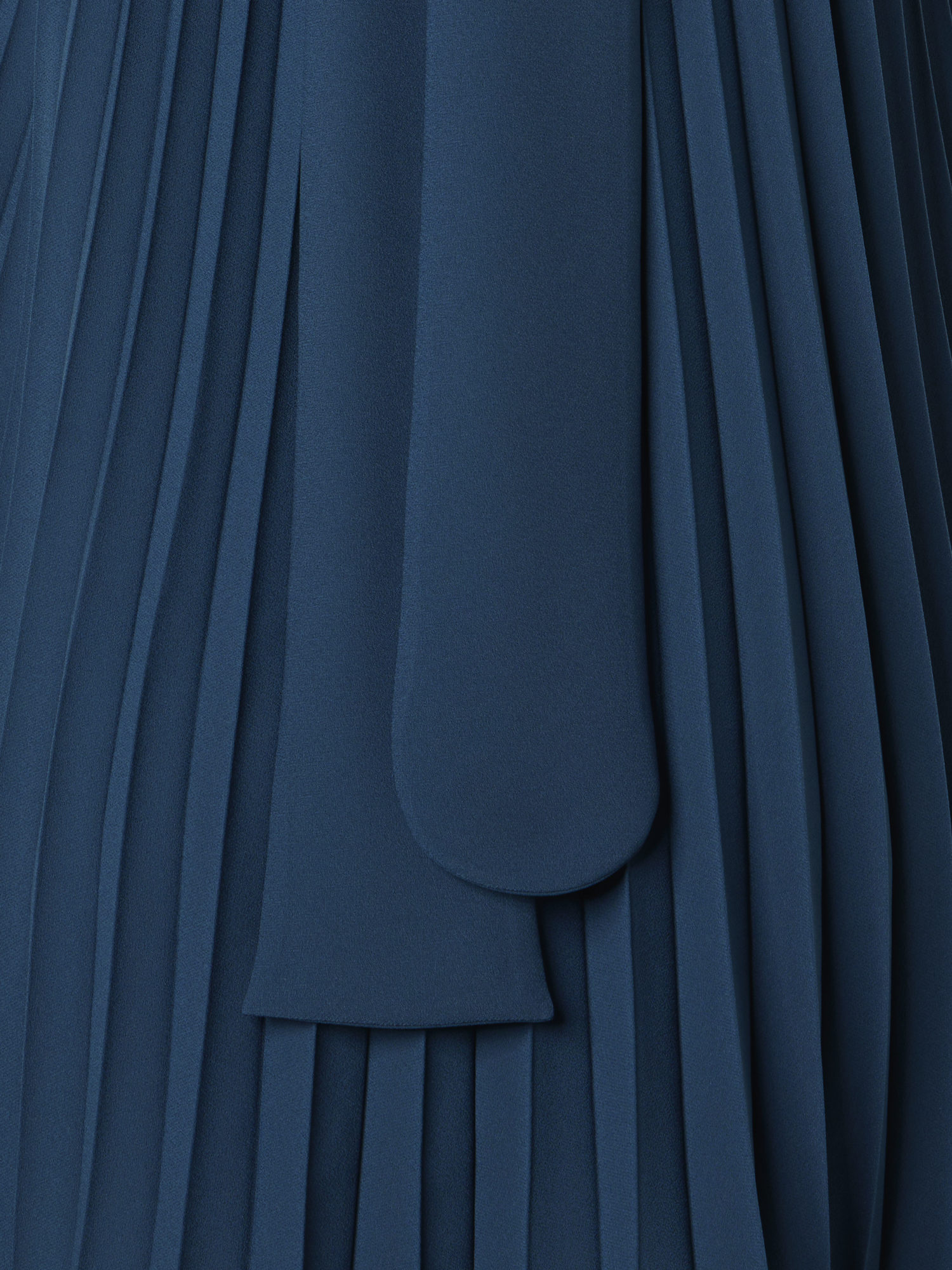 Designer Plissee-Neckholder-Minikleid in A-Linie - Dunkelblau