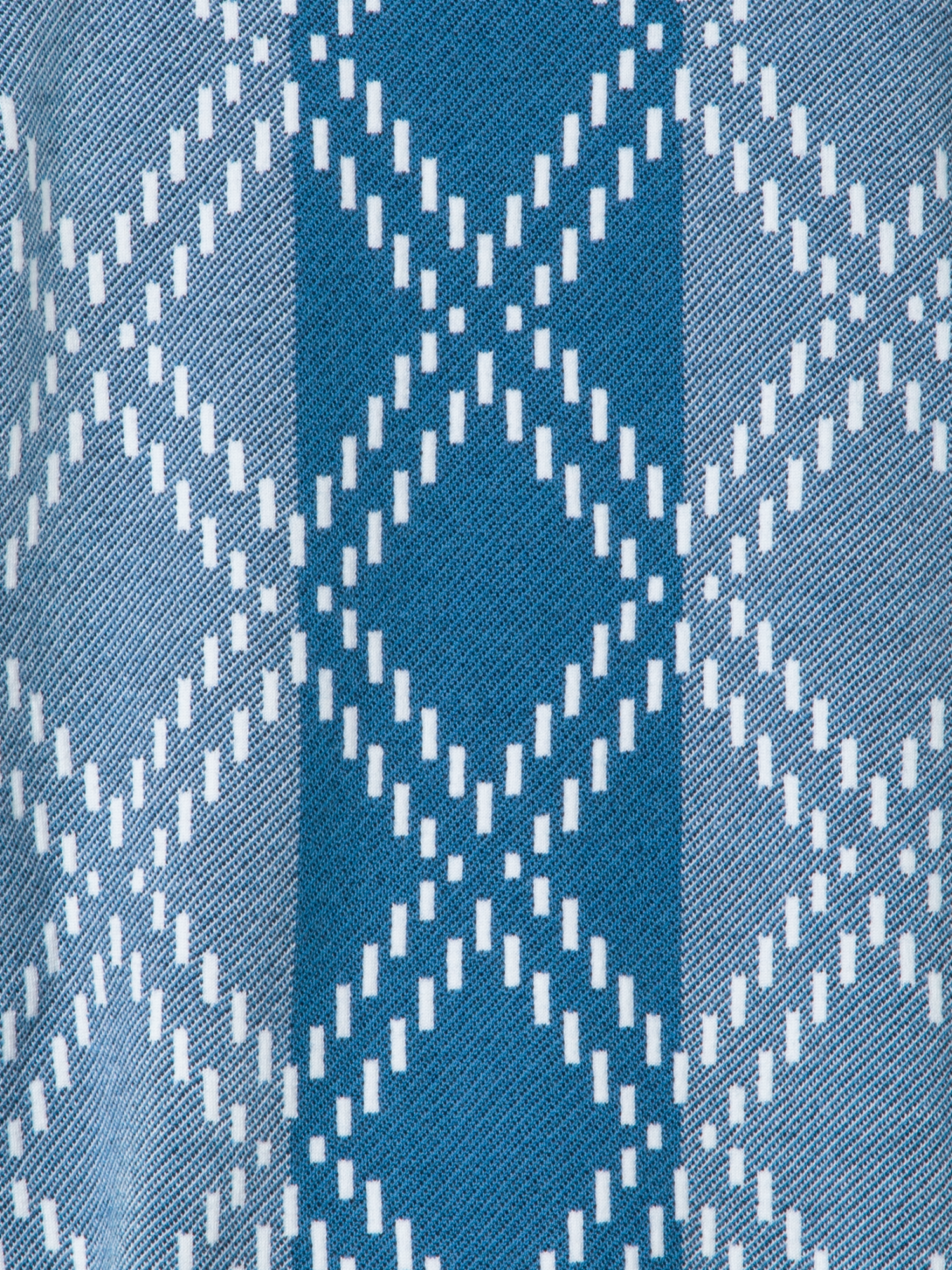 Designer Merino-Cardigan mit Diamant-Jacquard - Blau - Bunt