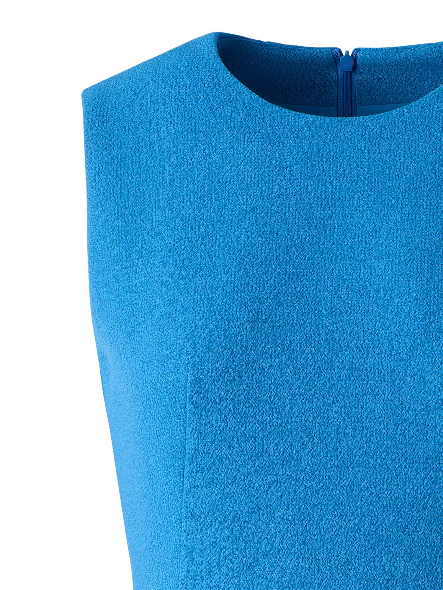 Designer Asymmetrisches Double-Face-Midikleid aus Woll-Crêpe - Blau