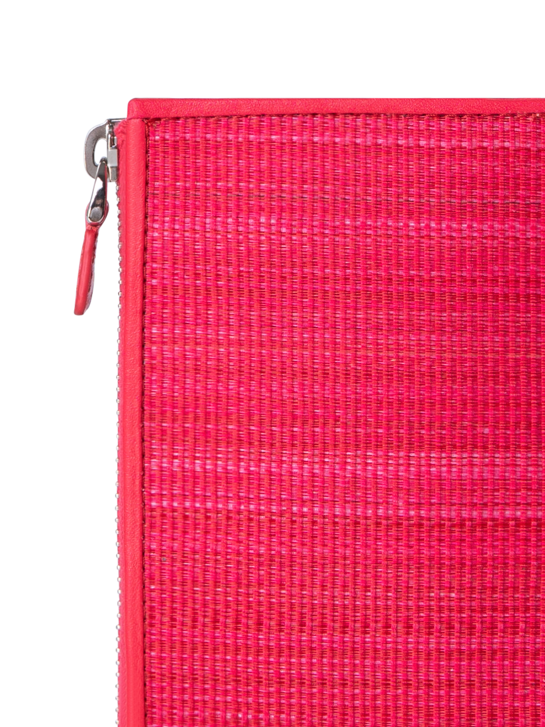 Designer Kartenetui aus Rosshaar und Leder - Rot