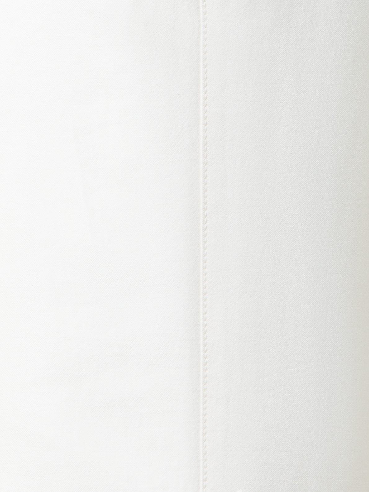 Designer Tapered Hose aus Baumwoll-Seiden-Doubleface - Ecru - Weiss