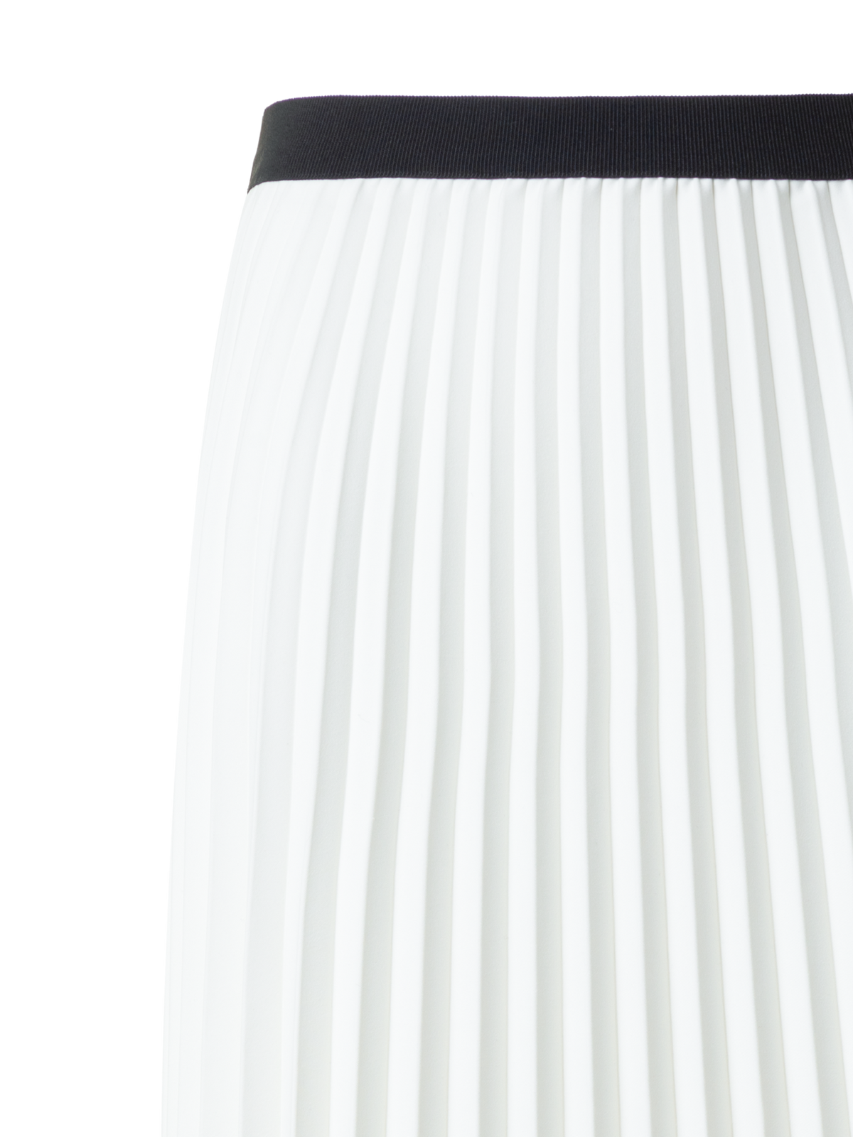 Designer Plissee Midirock - Ecru - Weiss