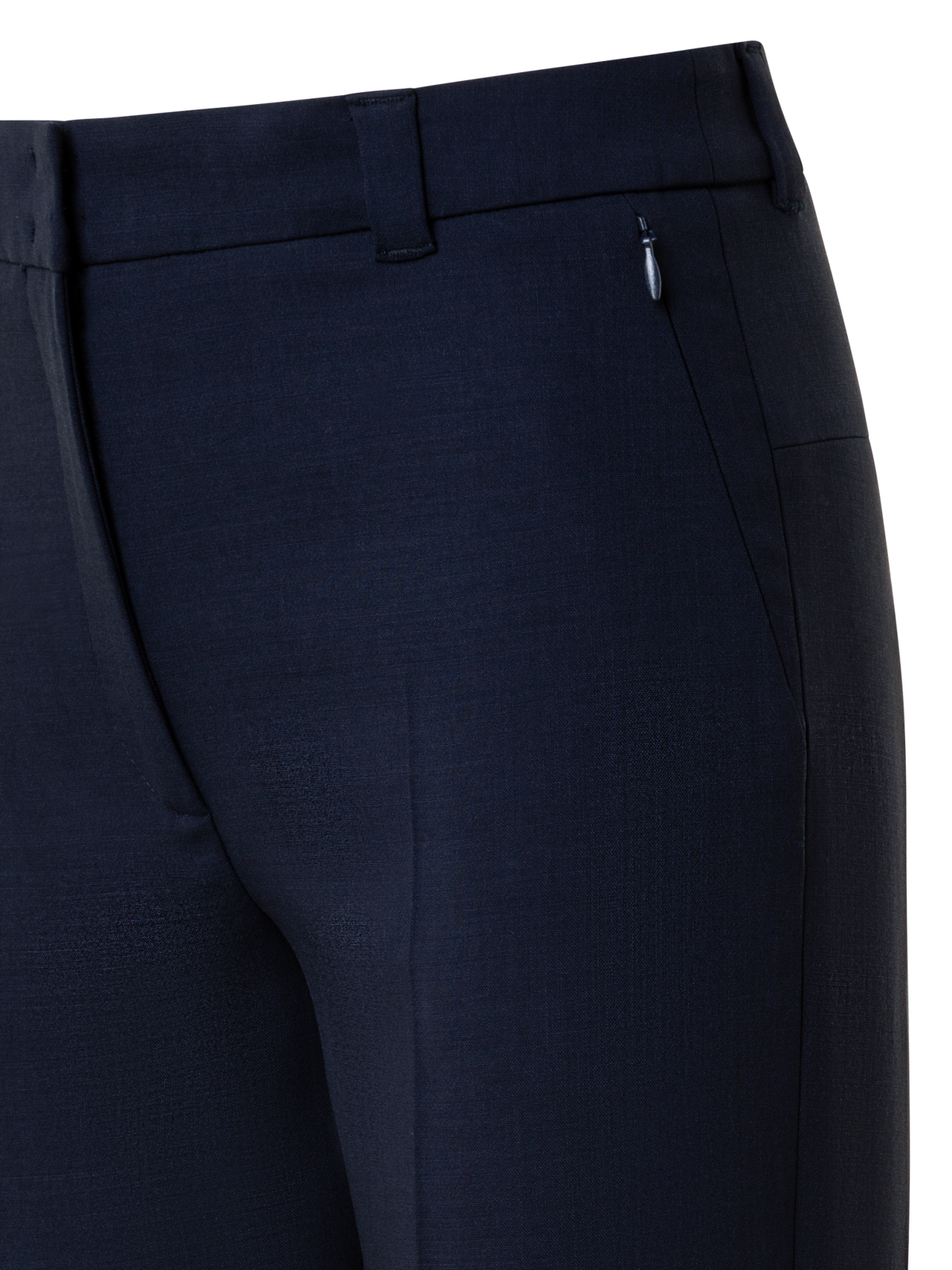 Designer Tapered Hose aus Woll-Doubleface - Dunkelblau - Blau