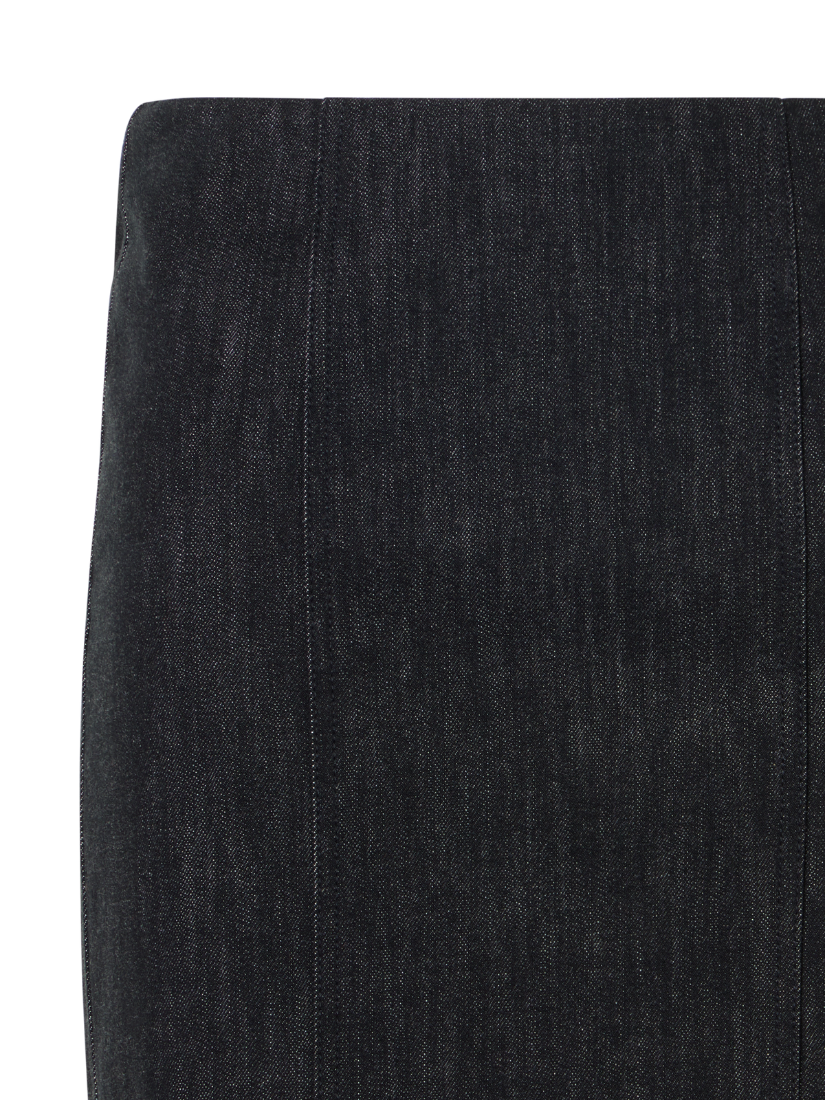 Designer Bleistiftrock aus Denim - Schwarz