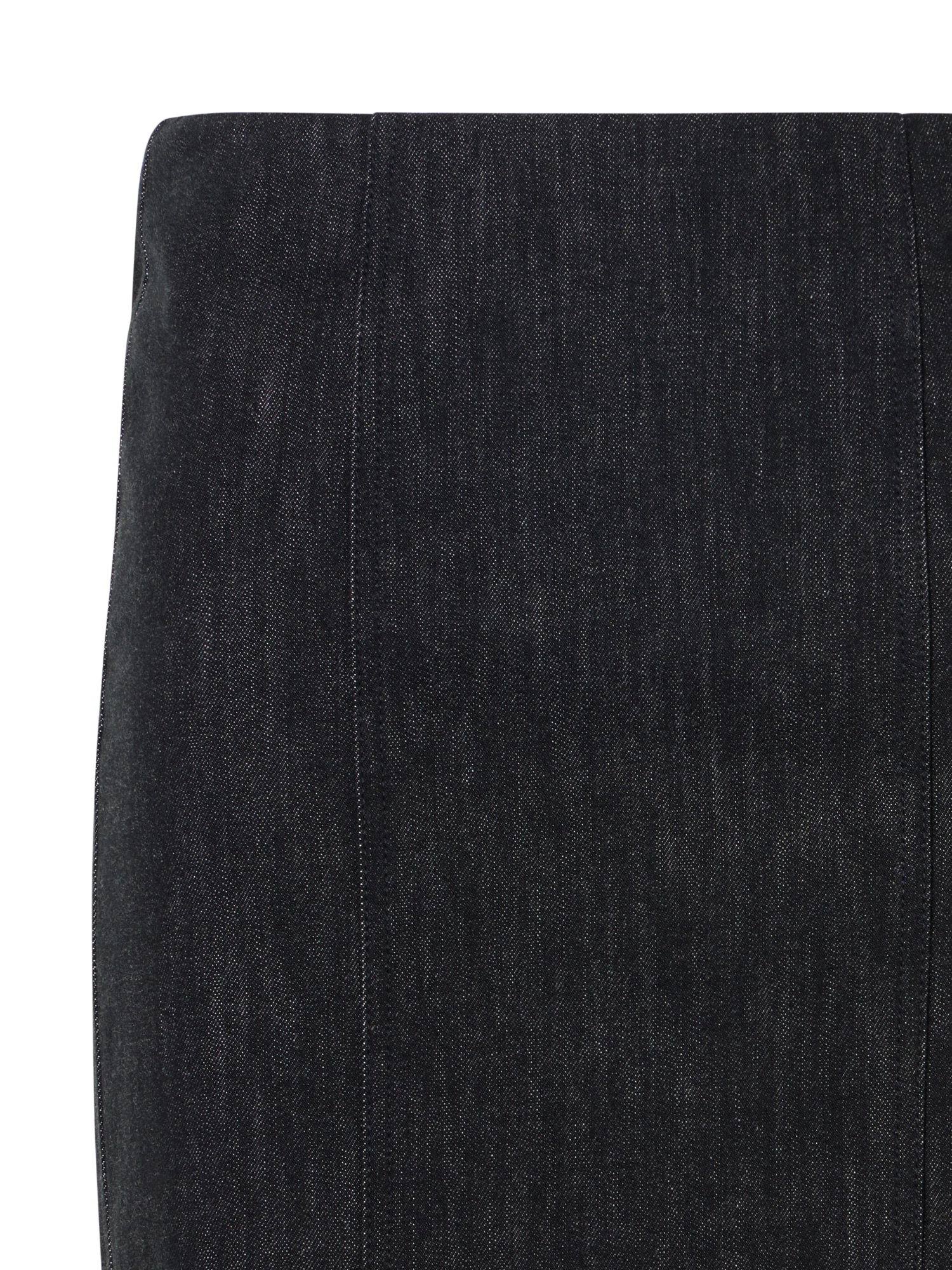 Designer Bleistiftrock aus Denim - Schwarz