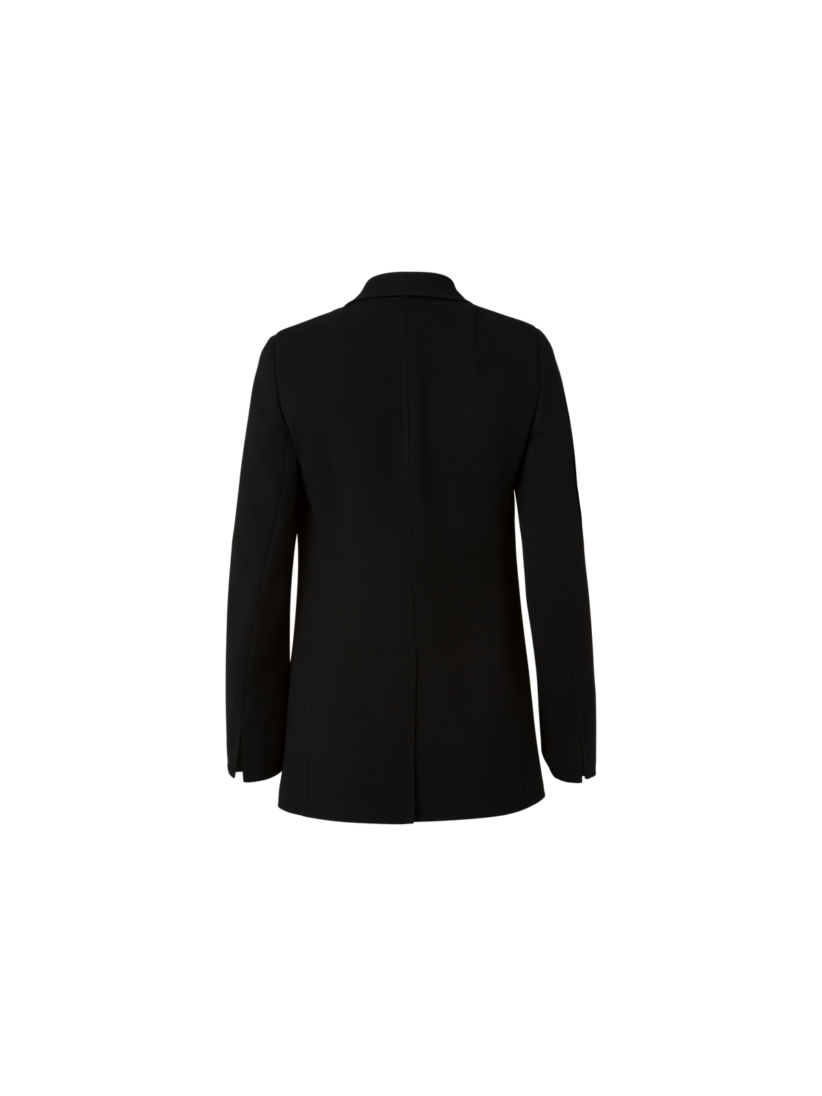 Designer Blazer aus Woll-Doubleface mit langem Revers - Schwarz
