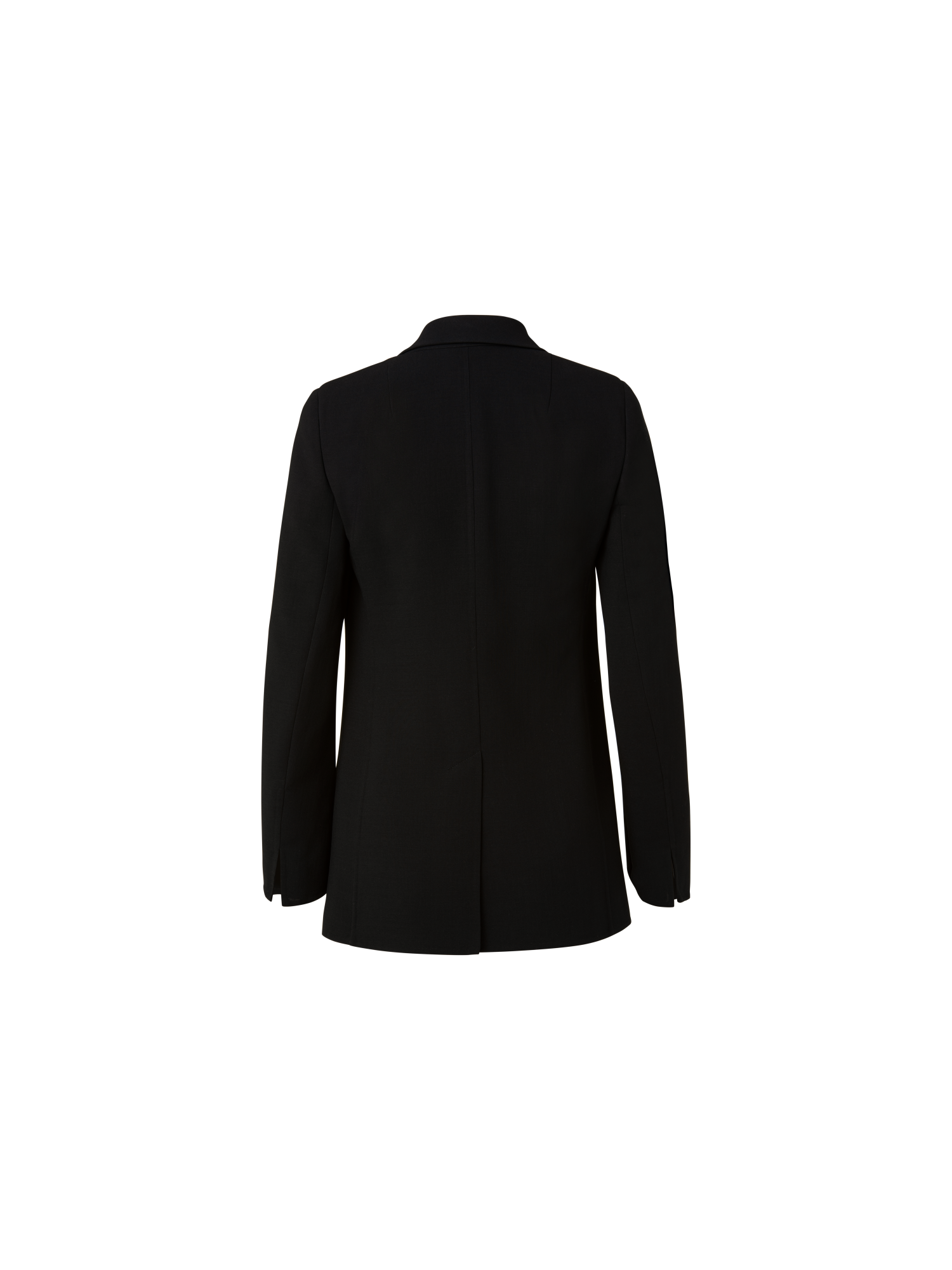 Designer Blazer aus Woll-Doubleface mit langem Revers - Schwarz