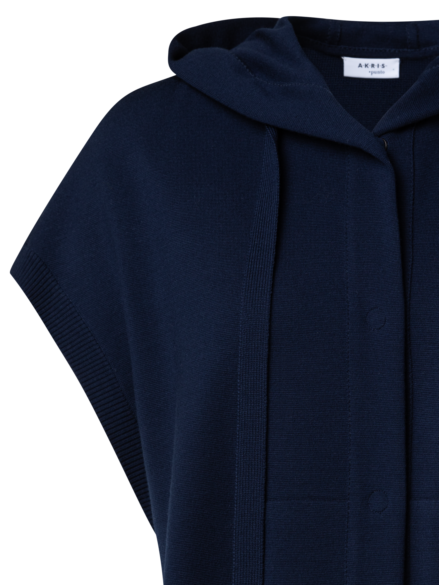 Designer Strickjacke aus Merinowolle mit Kapuze