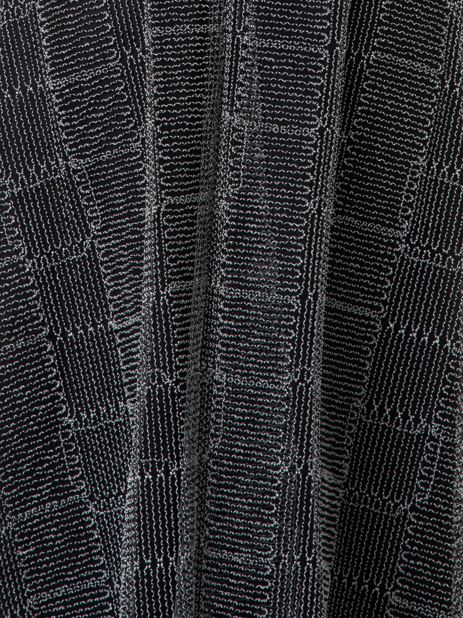 Designer Fit and Flare Midikleid mit Tüll-Stickerei - Schwarz