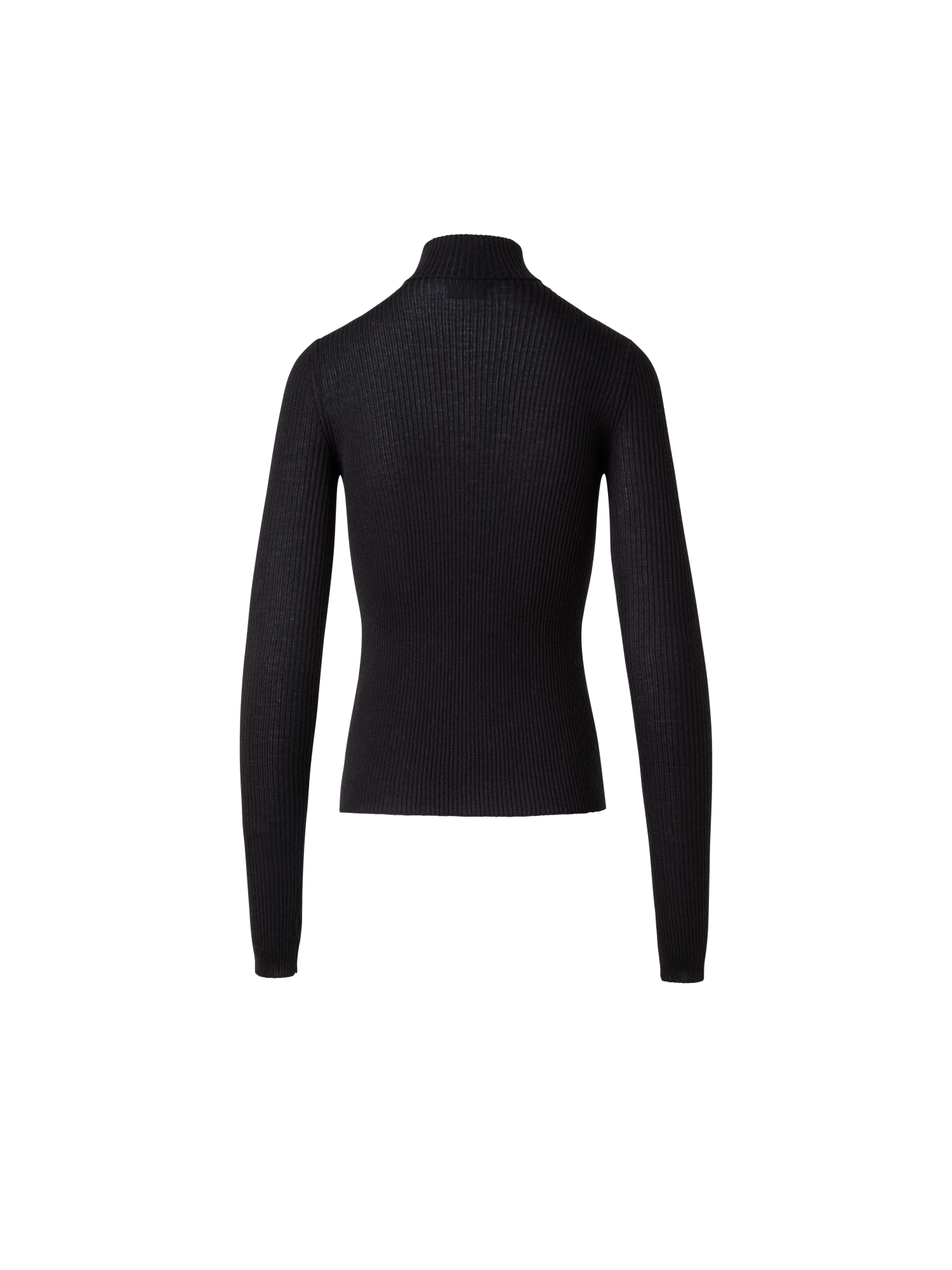 Designer Rollkragenpullover aus Kaschmir und Seide - Schwarz - Violett - Grau - Braun