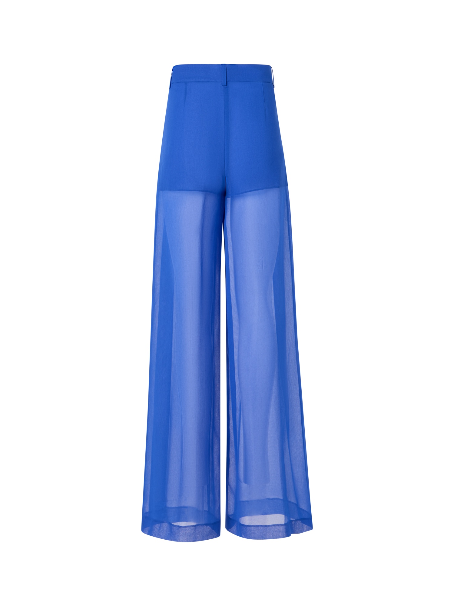 Designer Cassie weite transparente Hose aus Seidenorganza