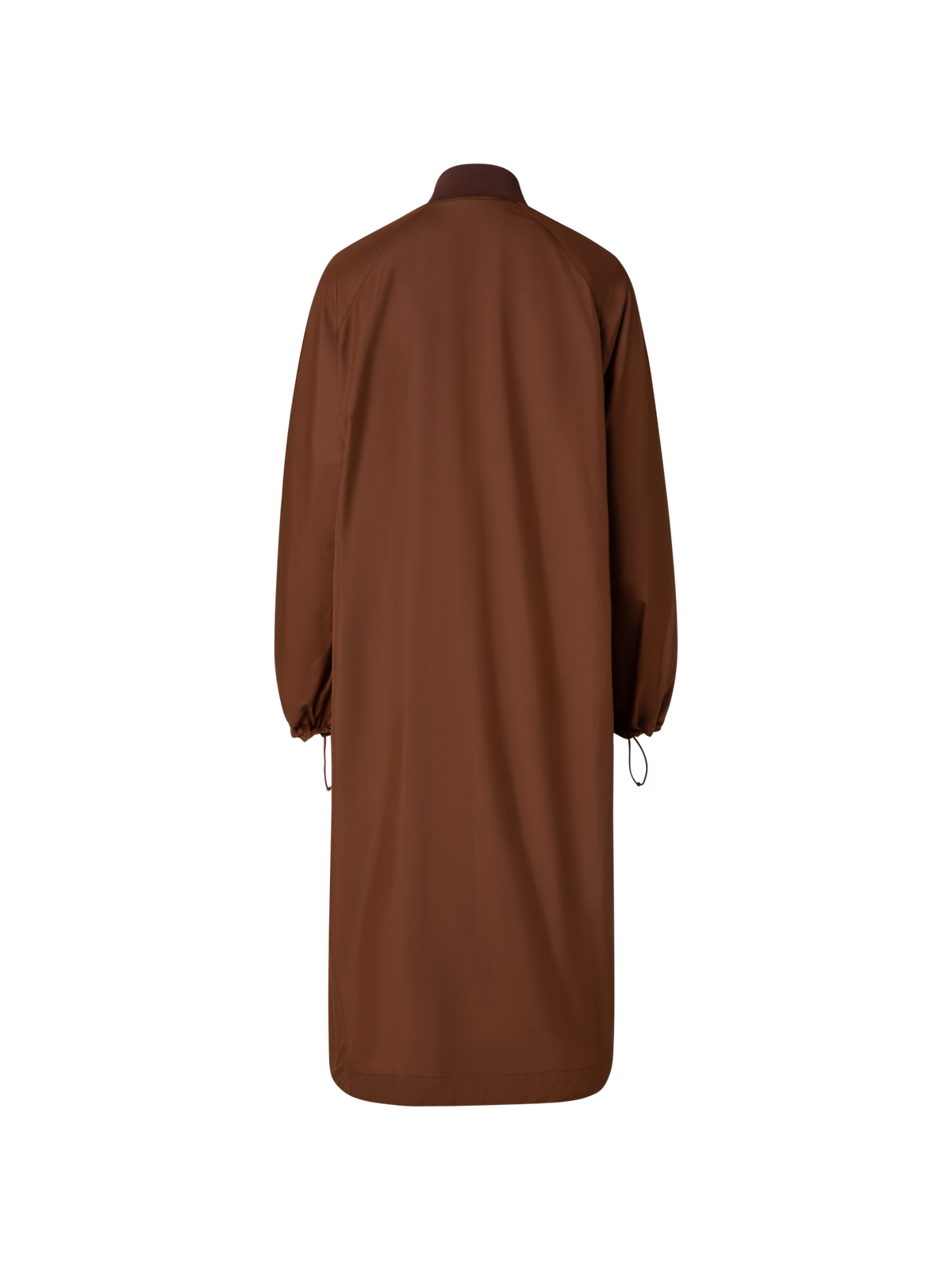 Designer Lange Bomberjacke aus Seide - Braun