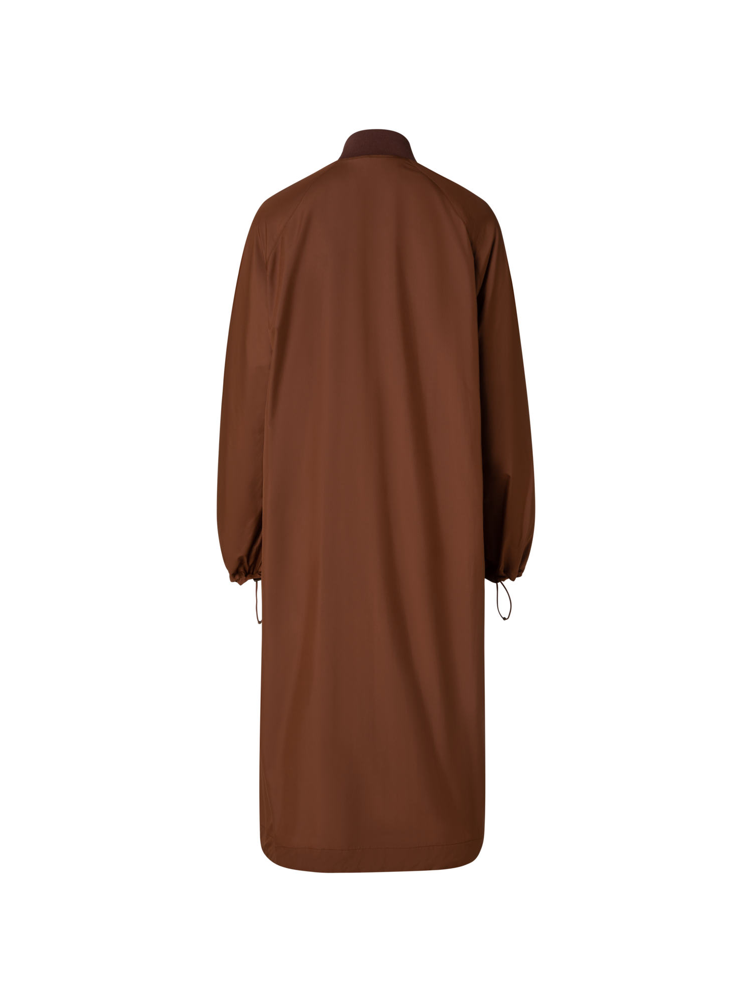 Designer Lange Bomberjacke aus Seide - Braun