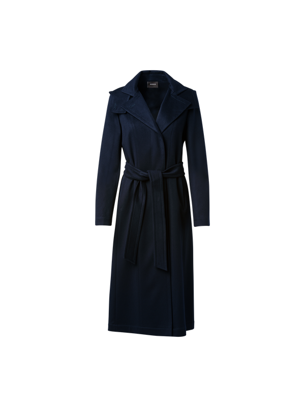 Designer Kaschmirmantel mit Storm-System® Finish - Dunkelblau - Blau