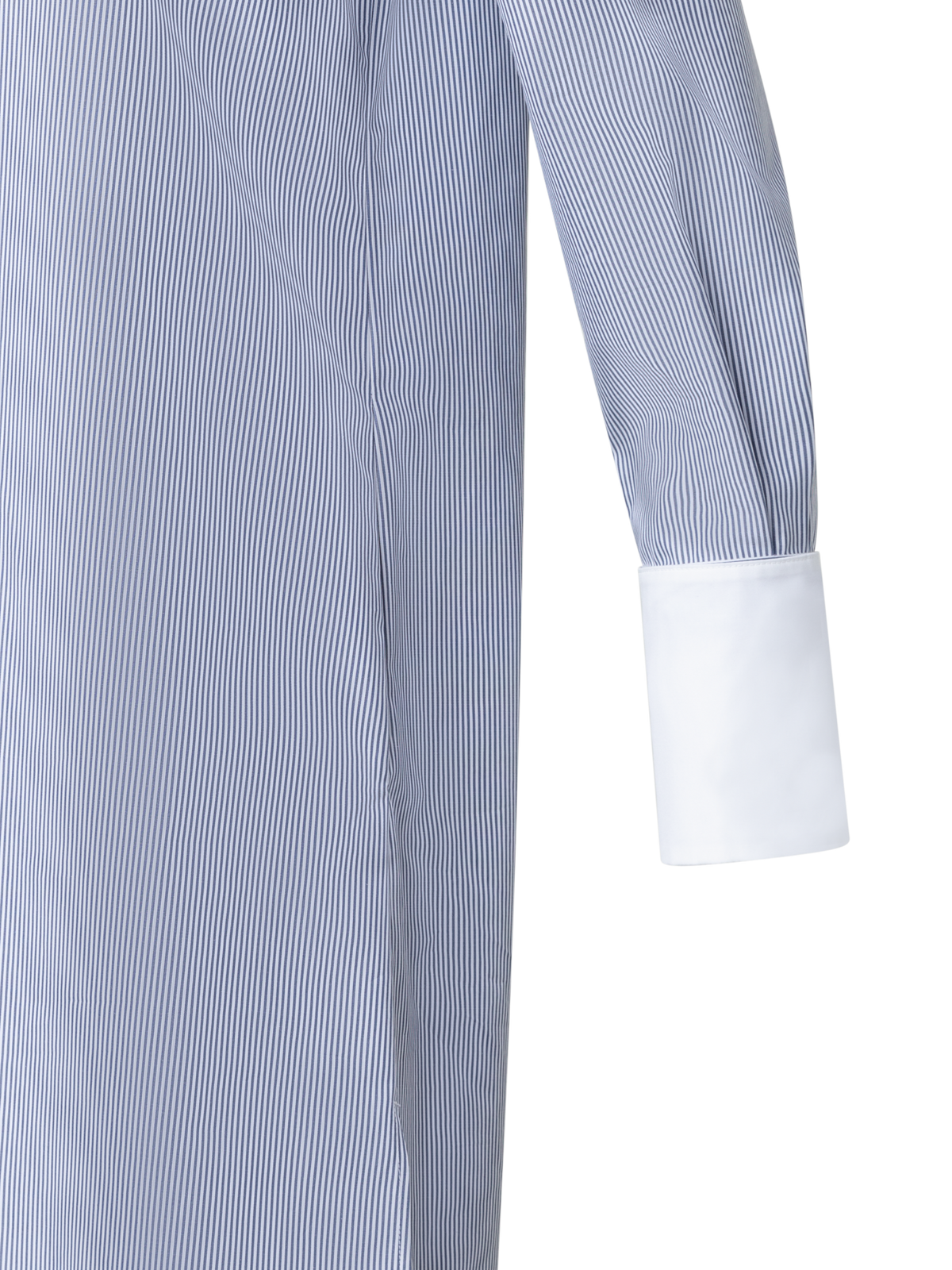 Designer Hemdkleid mit abnehmbarem Kragen & Manschetten - Bunt