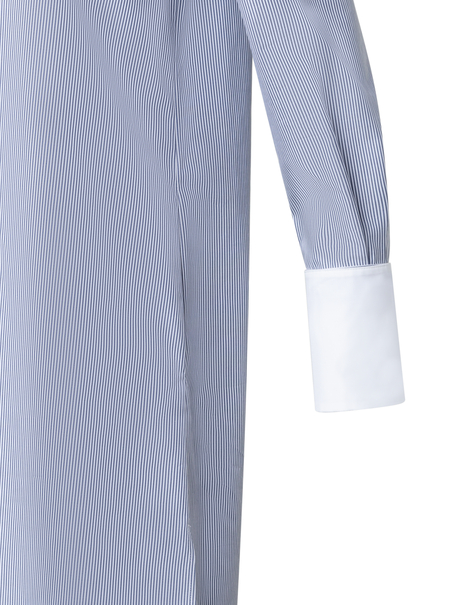 Designer Hemdkleid mit abnehmbarem Kragen & Manschetten - Bunt