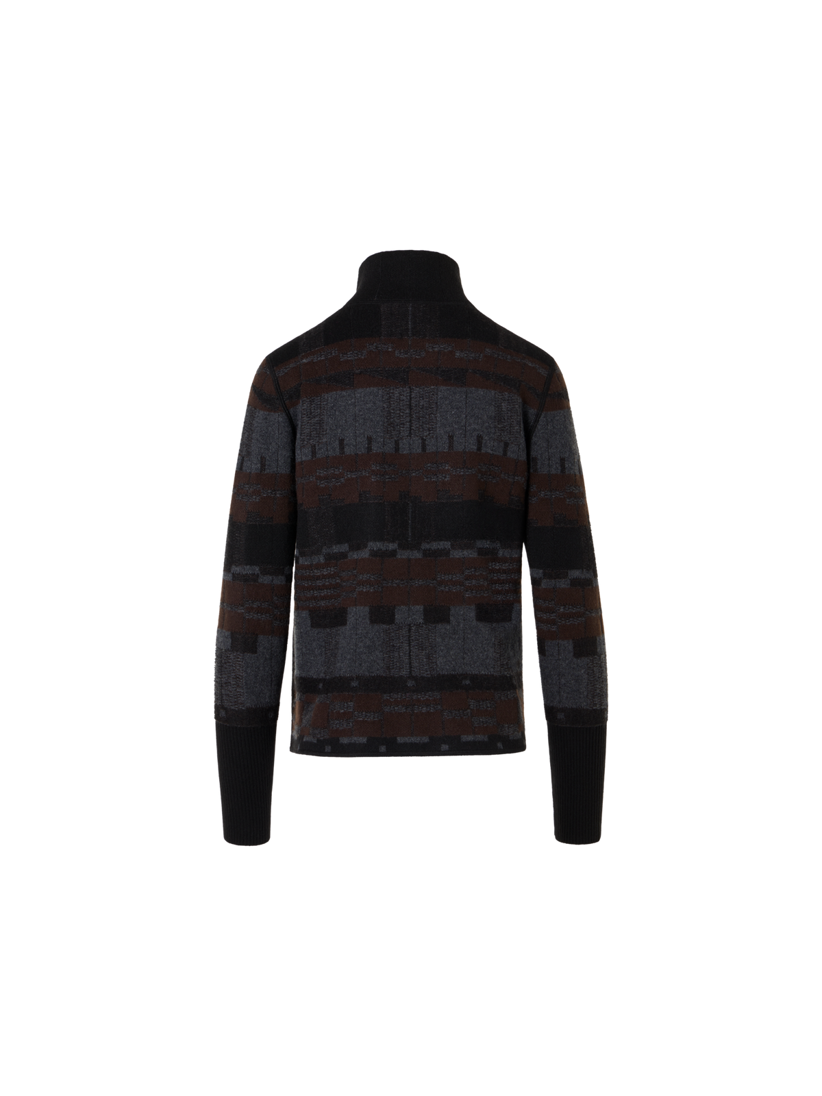 Designer Cardigan aus Kaschmir-Jacquard - Bunt - Braun - Grau