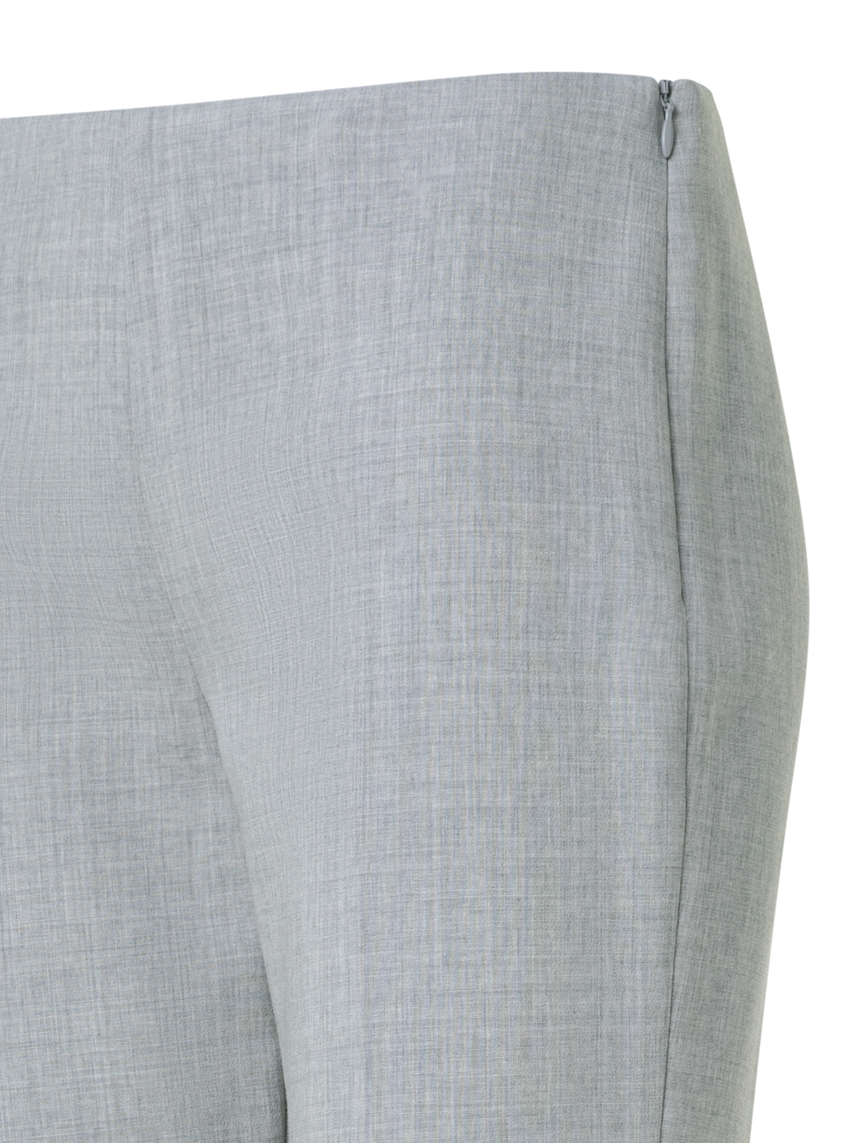 Designer Slim Hose aus Woll-Doubleface - Grau