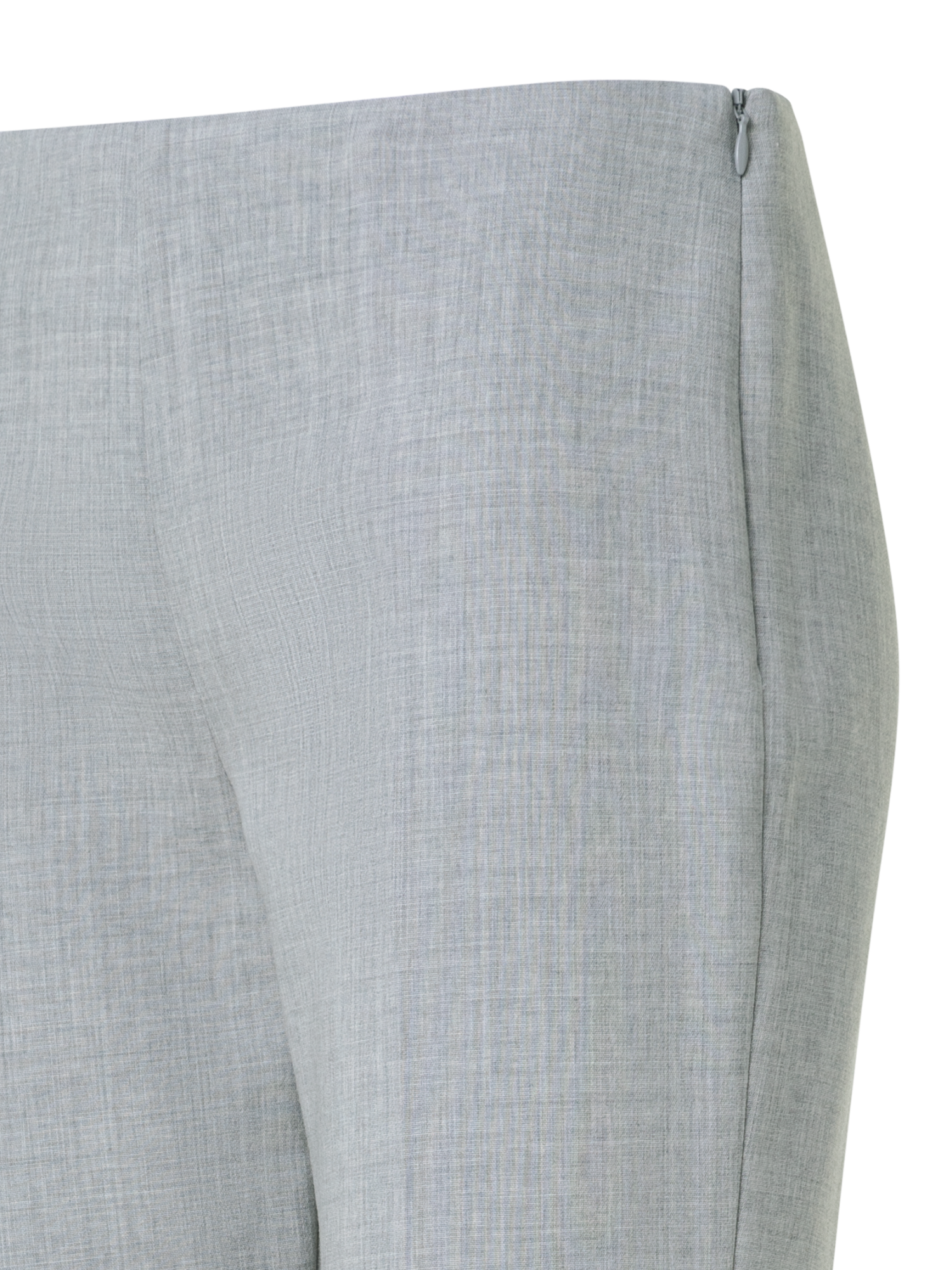 Designer Slim Hose aus Woll-Doubleface - Grau