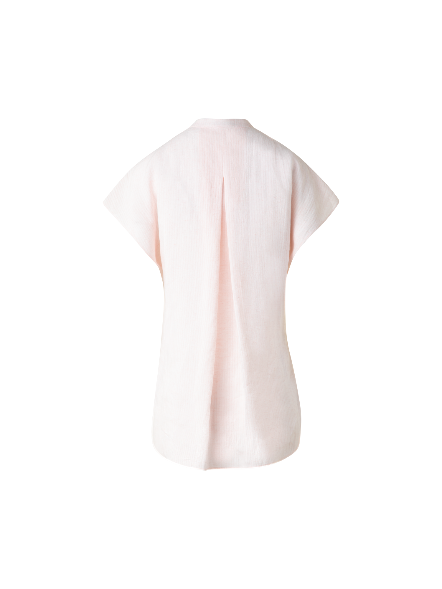 Designer Leinenbluse mit Flügelärmel - Rosa
