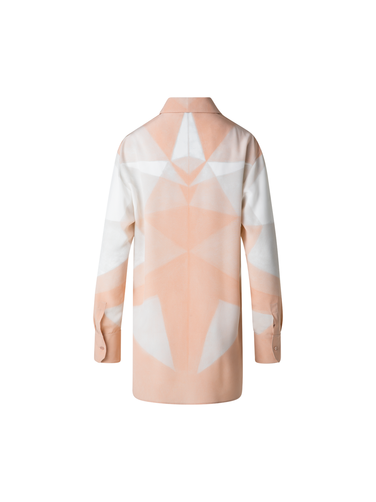 Designer Seiden-Tunika-Bluse mit Chiaroscuro Druck - Bunt - Rosa