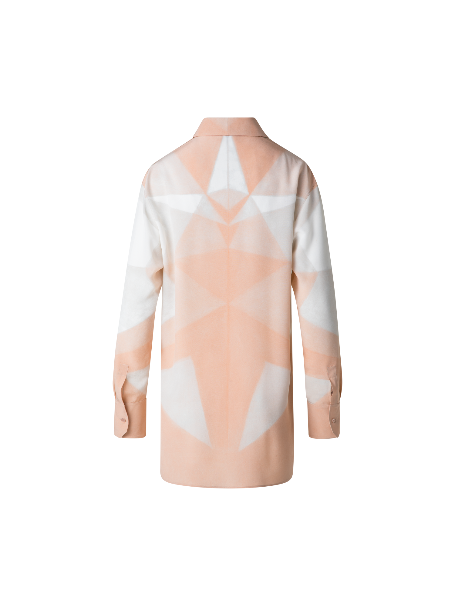 Designer Seiden-Tunika-Bluse mit Chiaroscuro Druck - Bunt - Rosa