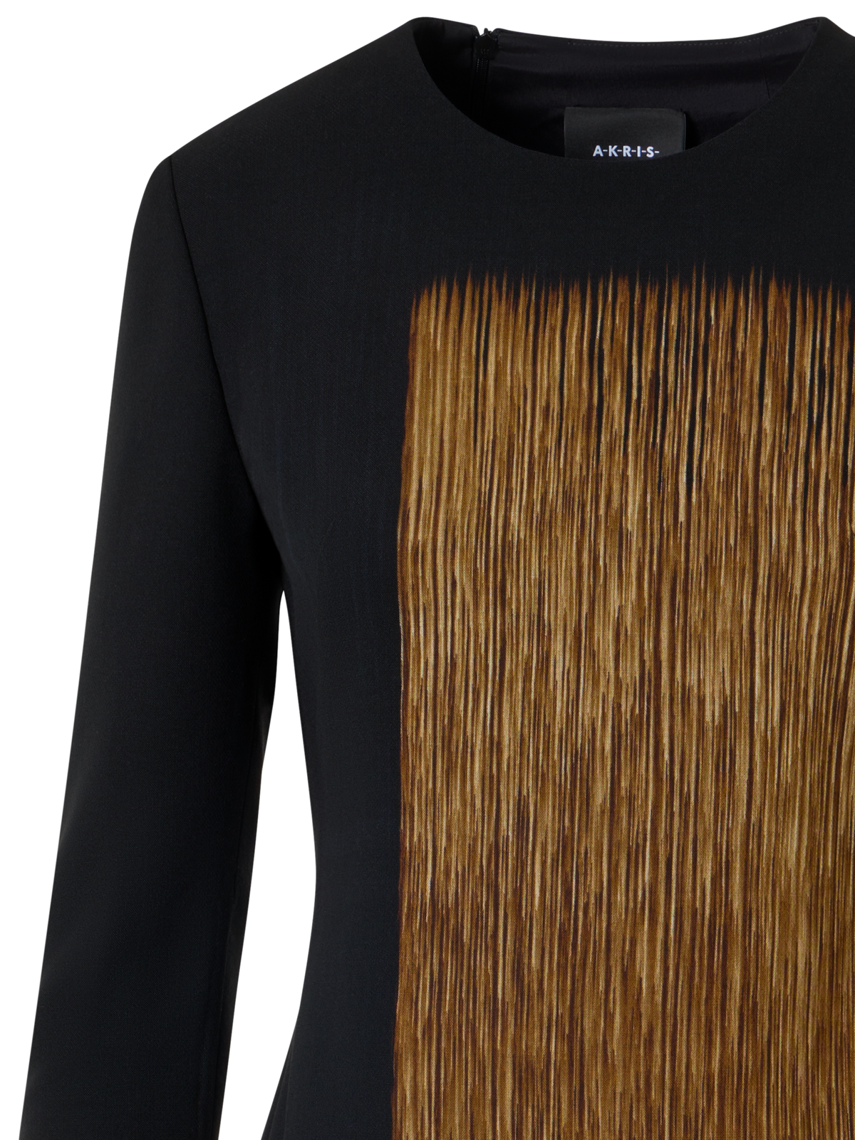 Designer Etuikleid in Midilänge mit Oro Lienzo Print - Beige - Schwarz - Bunt