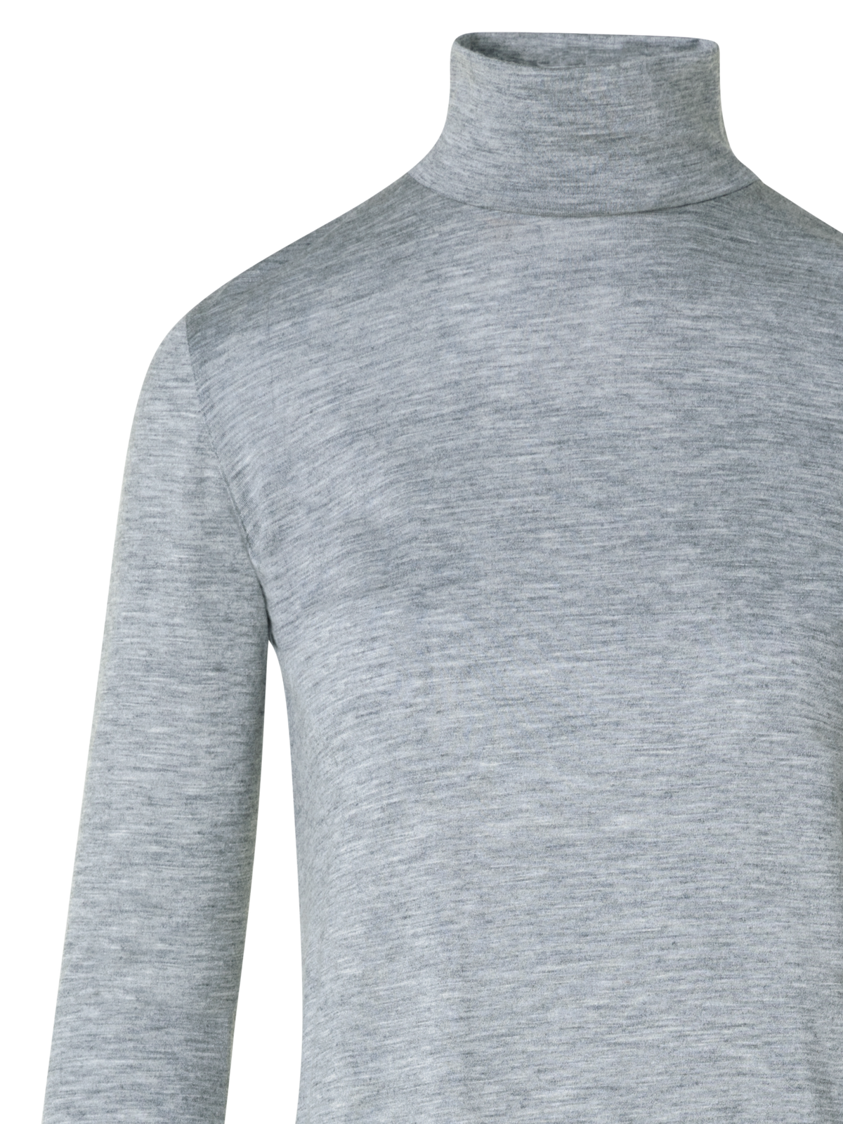 Designer Rollkragenpullover aus Kaschmir-Seiden-Jersey - Grau